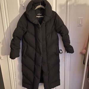 Black Aritzia duvet coat puffer